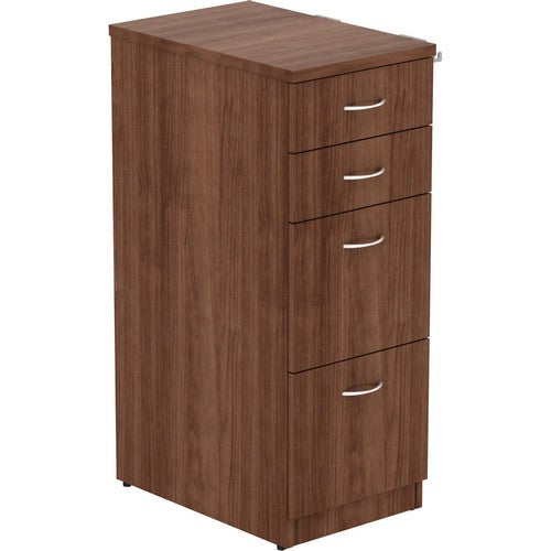Lorell Walnut Laminate 4-drawer File Cabinet - 16236