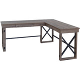 Lorell L-Shaped Industrial Desk - 18316