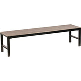 Lorell Charcoal Faux Wood Outdoor Bench - 42689