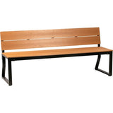 Lorell Teak Outdoor Bench With Backrest - 42690