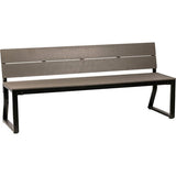 Lorell Charcoal Outdoor Bench with Backrest - 42691