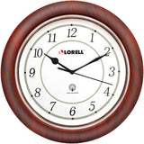 Lorell 13-1/4" Round Wood Wall Clock - 60986