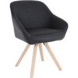 Lorell Natural Wood Legs Modern Guest Chair - 68564
