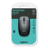 Logitech M557 Bluetooth Mouse, 2.4 GHz Frequency/33 ft Wireless Range, Left/Right Hand Use, Dark Gray