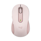 Logitech Signature M650 Wireless Mouse, 2.4 GHz Frequency, 33 ft Wireless Range, Medium, Right Hand Use, Rose