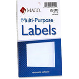MACO White Multi-Purpose Labels - MS-2448