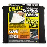 Master Caster The ComfortMakers Deluxe Seat/Back Cushion, Memory Foam, 17 x 2.75 x 17.5, Black