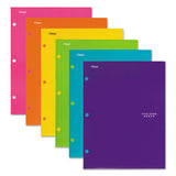 Five Star Four-Pocket Portfolio, 11 x 8.5, Assorted Colors, Trend Design, 6/Pack