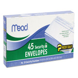Mead Press-it Seal-it Self-Adhesive Security Envelope, #10, Monarch Flap, Self-Adhesive Closure, 4.25x9.13, White, 45/Pk, 12 Pk/Bx