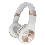 Morpheus 360 SERENITY Stereo Wireless Headphones with Microphone, White with Rose Gold Accents