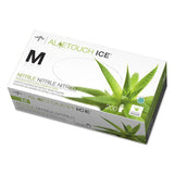Medline Aloetouch Ice Nitrile Exam Gloves, Medium, Green, 200/Box