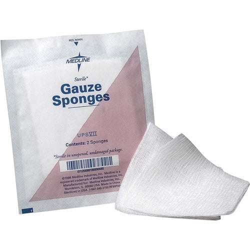 Medline Sterile 12 Ply Cotton Gauze Sponges - NON21422