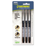 MMF Industries Counterfeit Currency Detector Pen, U.S. Currrency, 3/Pack