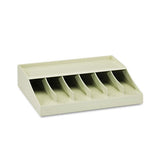 MMF Industries Bill Strap Rack, 6 Compartments, 10.63 x 8.31 x 2.31, ABS Thermoplastic, Putty