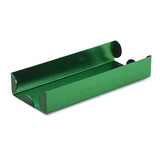 MMF Industries Heavy-Duty Aluminum Tray for Rolled Coins with Denomination and Quantity Etched on Side, Stackable, 7.5 x 3.13 x 1.31, Green