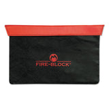 MMF Industries Fire-Block Document Portfolio, Aluminized Fire-Retardant Fabric with DuPont Kevlar Thread, 15.5 x 0.5 x 10, Red/Black
