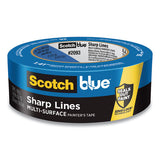 ScotchBlue Ultra Sharp Lines Multi-Surface Painter's Tape, 3" Core, 1.41" x 45 yds, Blue