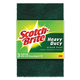Scotch-Brite Heavy-Duty Scouring Pad, 3.8 x 6, Green, 3/Pack