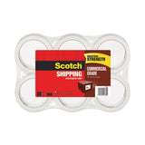 Scotch 3750 Commercial Grade Packaging Tape, 3" Core, 1.88" x 54.6 yds, Clear, 6/Pack