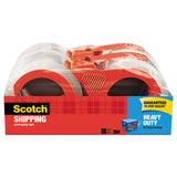Scotch 3850 Heavy-Duty Packaging Tape with Dispenser, 3" Core, 1.88" x 54.6 yds, Clear, 4/Pack