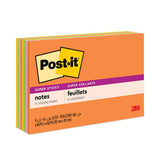 Post-it Notes Super Sticky Meeting Notes in Energy Boost Collection Colors, 6" x 4", 45 Sheets/Pad, 8 Pads/Pack
