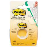 Post-it Labeling and Cover-Up Tape, Non-Refillable, 1/6