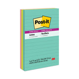 Post-it Notes Super Sticky Pads in Supernova Neon Collection Colors, Note Ruled, 4" x 6", 90 Sheets/Pad, 3 Pads/Pack