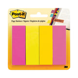 Post-it Page Flag Markers, Assorted Brights, 50 Strips/Pad, 4 Pads/Pack
