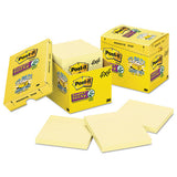 Post-it Notes Super Sticky Pads in Canary Yellow, Cabinet Pack, Note Ruled, 4" x 4", 90 Sheets/Pad, 12 Pads/Pack