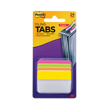 Post-it Tabs 2" Angled Tabs, 1/5-Cut Tabs, Assorted Brights, 2" Wide, 24/Pack