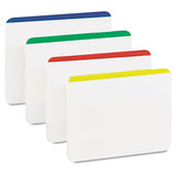 Post-it Tabs Tabs, Lined, 1/5-Cut Tabs, Assorted Primary Colors, 2" Wide, 24/Pack