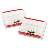 Post-it Tabs Tabs, Lined, 1/5-Cut Tabs, Red, 2" Wide, 50/Pack