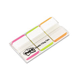Post-it Tabs 1" Tabs, 1/5-Cut Tabs, Lined, Assorted Brights, 1" Wide, 66/Pack