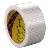 Scotch Bi-Directional Filament Tape, 3" Core, 50 mm x 50 m, Clear