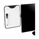 3M Monitor Whiteboard, 10 Sheet Capacity, Plastic, Black/White