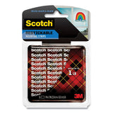 Scotch Restickable Mounting Tabs, Removable, Holds Up to 1 lb, 1 x 3, Clear, 6/Pack
