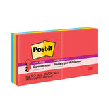 Post-it Dispenser Notes Super Sticky Pop-up 3 x 3 Note Refill, 3" x 3", Playful Primaries Collection Colors, 90 Sheets/Pad, 6 Pads/Pack