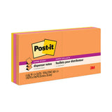 Post-it Dispenser Notes Super Sticky Pop-up 3 x 3 Note Refill, 3" x 3", Energy Boost Collection Colors, 90 Sheets/Pad, 6 Pads/Pack