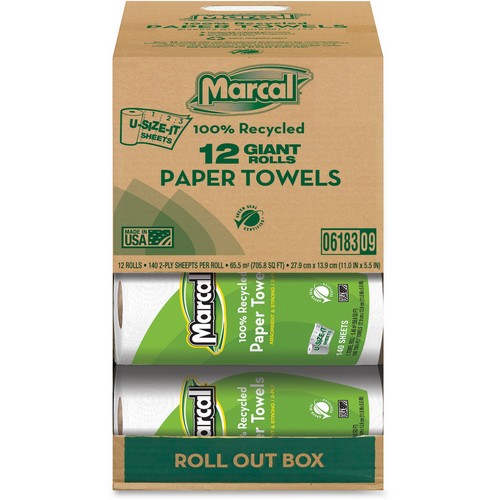Marcal Giant Paper Towel in a Roll Out Carton - 06183