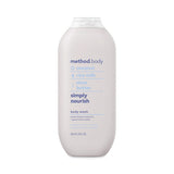 Method Womens Body Wash, Simply Nourish, Coconut/Rice Milk/Shea Butter, 18 oz, 6/Carton