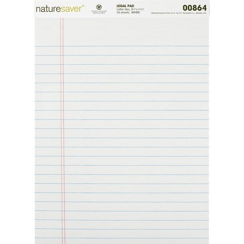 Nature Saver Recycled Legal Ruled Pads - 00864