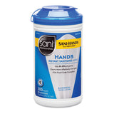 Sani Professional Hands Instant Sanitizing Wipes, 7.5 x 5, 300/Canister, 6/Carton