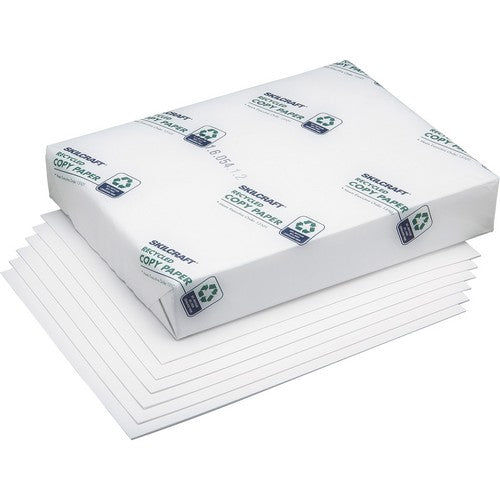 SKILCRAFT Bond Paper - White - Recycled - 50% Recycled Content - 7530-01-200-2207