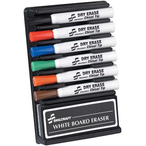 SKILCRAFT Dry Erase 6-Color Assorted Marker - 7520-01-352-7321
