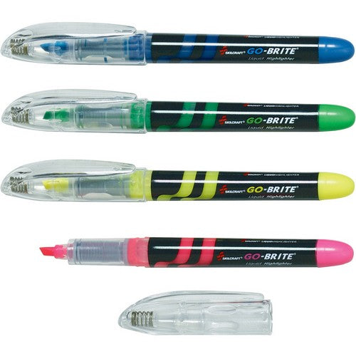 SKILCRAFT Free-Ink Fluorescent Highlighter - 7520-01-461-3779