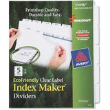 SKILCRAFT Clear Label Index Maker Dividers - 7530016006977