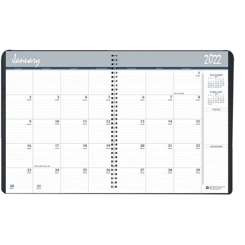 SKILCRAFT 14-month Monthly Desk Planner - 6007602