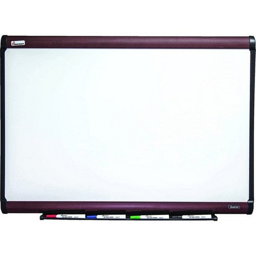 SKILCRAFT Prestige Plus Mahogany Frame Whiteboard - 6305166