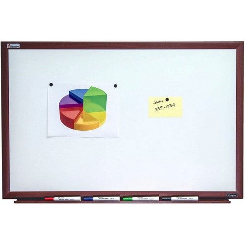 SKILCRAFT Mahogany Frame Dry-erase Whiteboard - 6305170