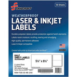 SKILCRAFT Laser/Inkjet Weatherproof Mailing Labels - 7530016736219